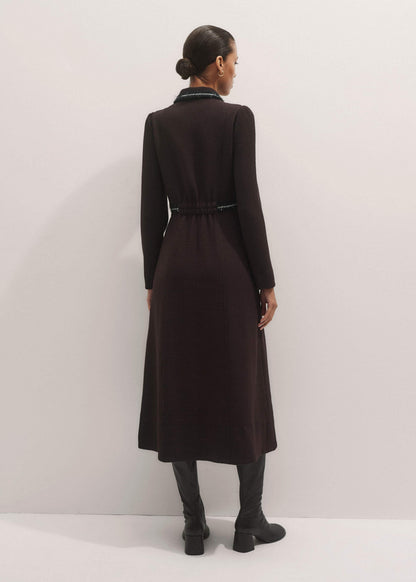 Brown Tweed Midi Dress | ME+EM Clothing