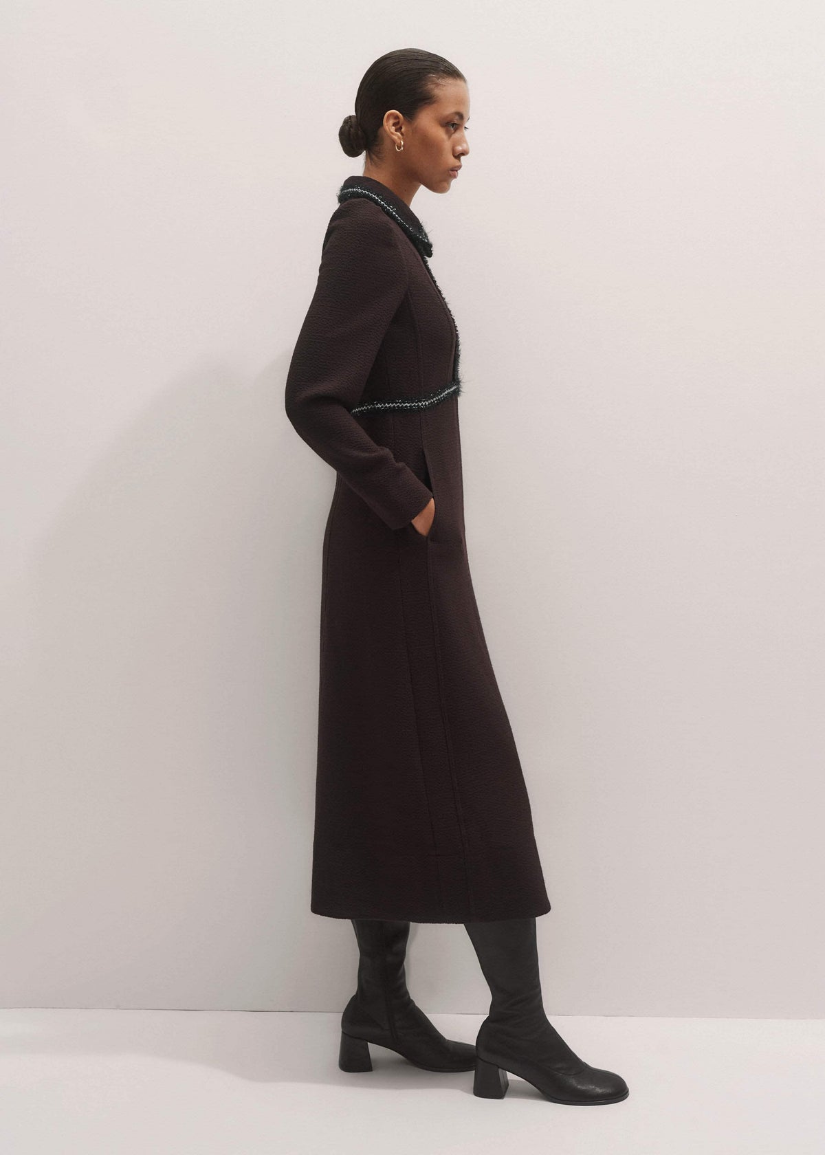 Brown Tweed Midi Dress | ME+EM Clothing