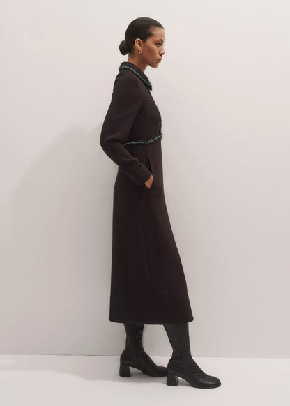 Brown Tweed Midi Dress | ME+EM Clothing