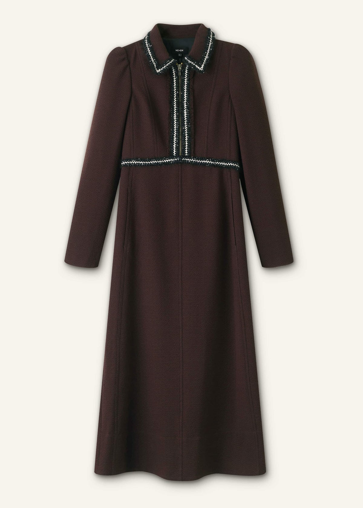 Brown Tweed Midi Dress | ME+EM Clothing
