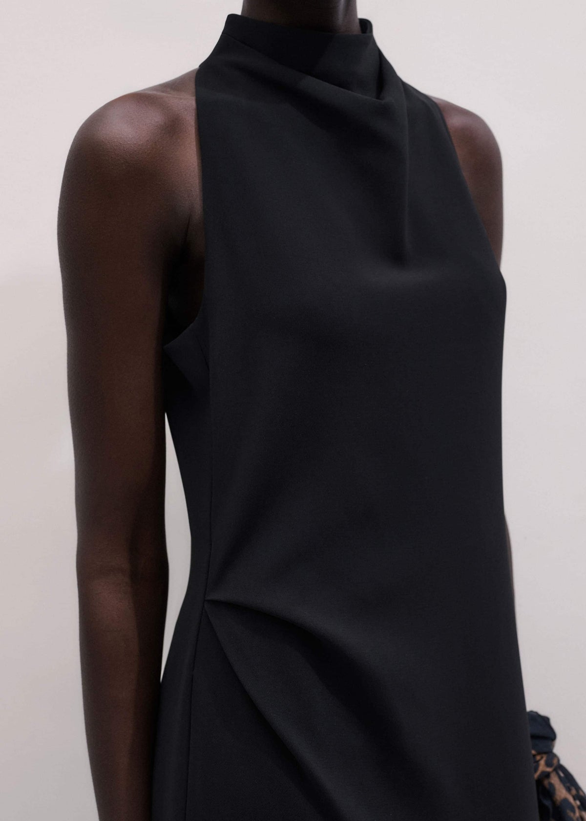 Black Draped Full Length Dress | ME+EM Clothing