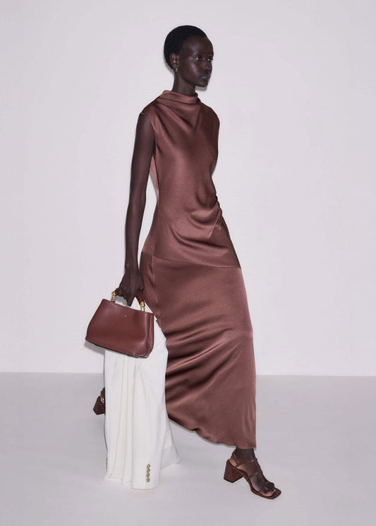 Cinnamon Bias Cut Full Length Dress | ME+EM Clothing
