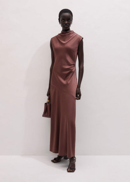 Cinnamon Bias Cut Full Length Dress | ME+EM Clothing
