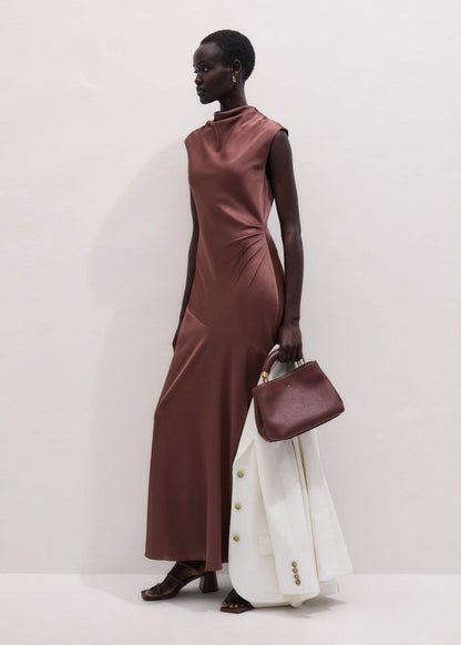 Cinnamon Bias Cut Full Length Dress | ME+EM Clothing