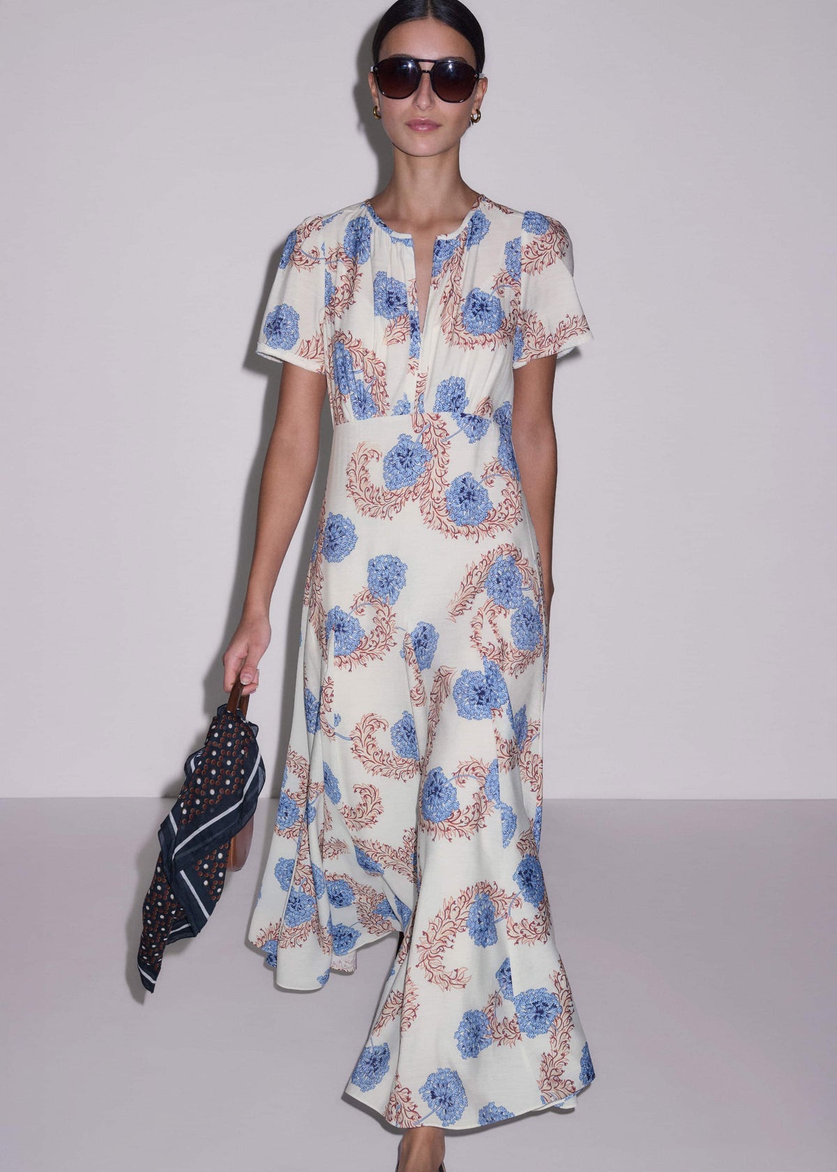 Cream Fit + Flare Maxi Dress | ME+EM Clothing