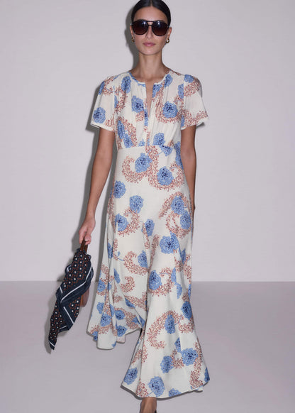 Cream Fit + Flare Maxi Dress | ME+EM Clothing