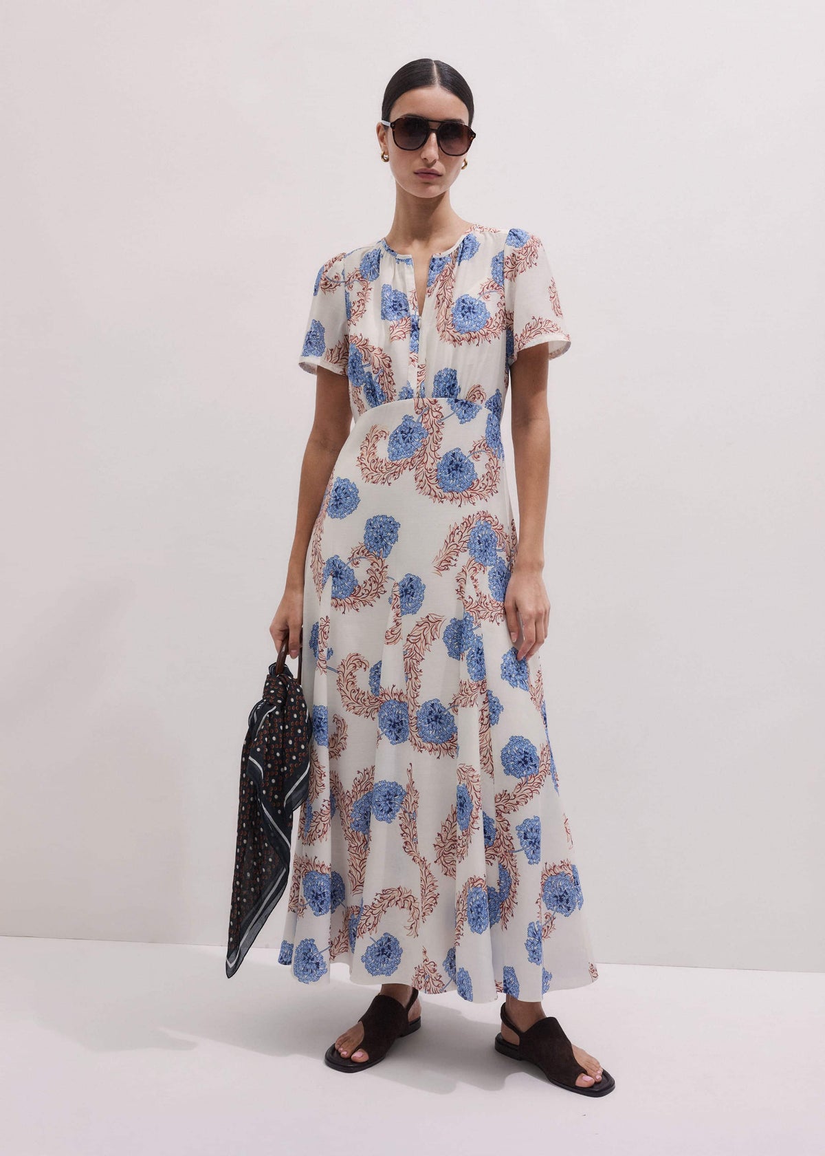 Cream Fit + Flare Maxi Dress | ME+EM Clothing