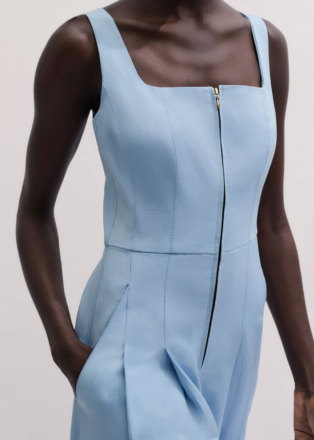 Blue Wide-Leg Jumpsuit | ME+EM Clothing