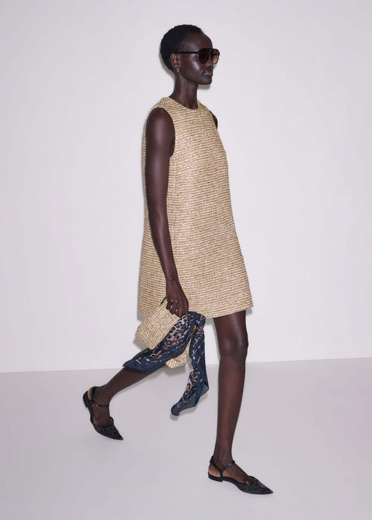 Gold Metallic Mini Dress | ME+EM Clothing