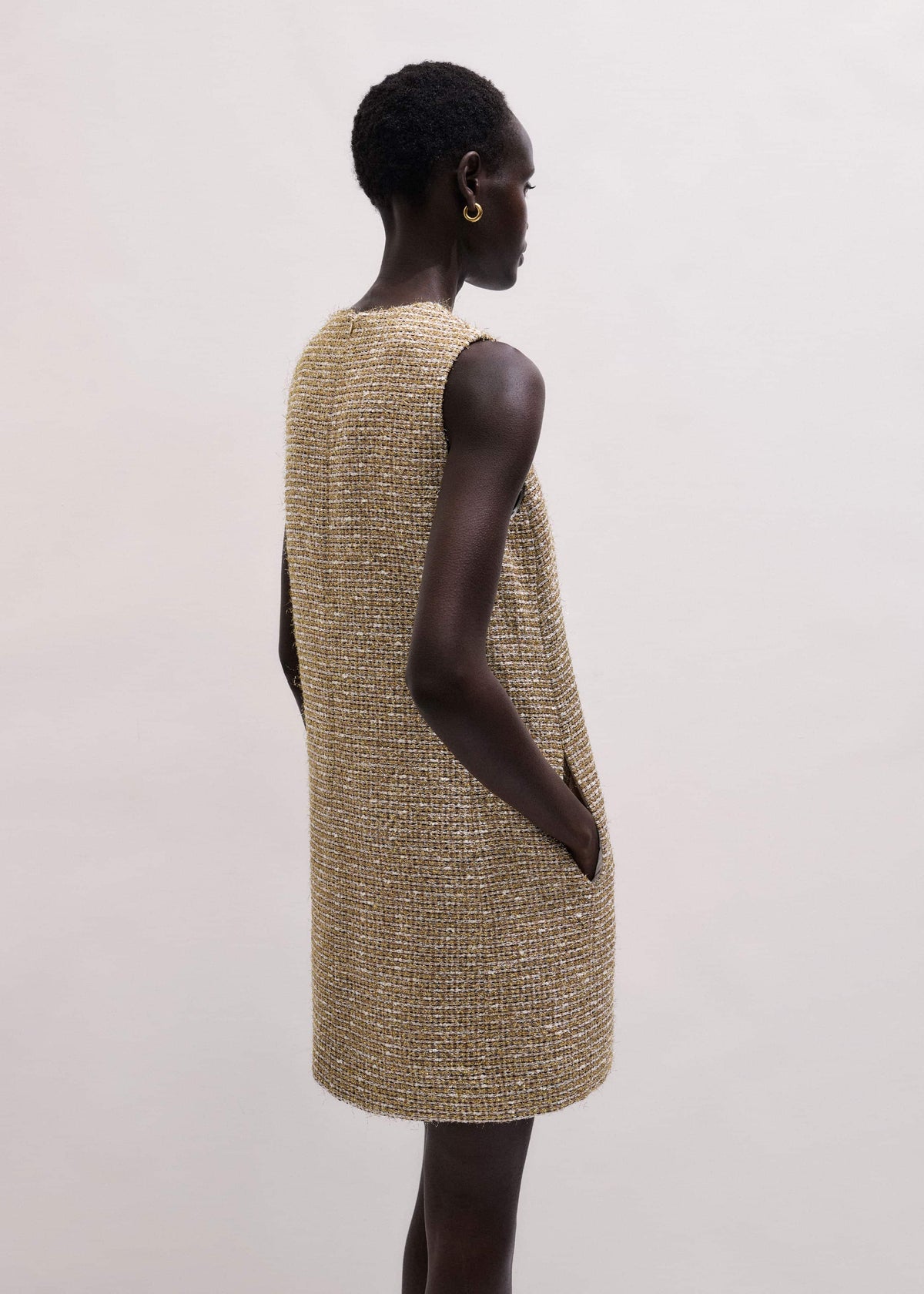 Gold Metallic Mini Dress | ME+EM Clothing