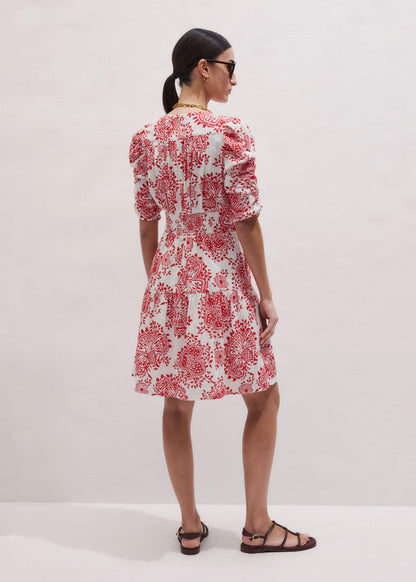 White Cheesecloth Fit + Flare Short Dress | ME+EM Clothing