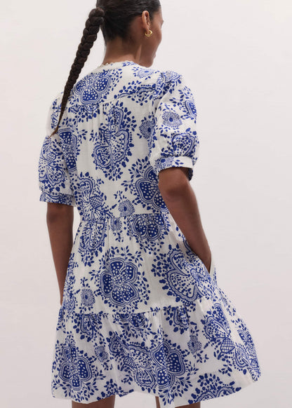 White Cheesecloth Short Swing Dress | ME+EM Clothing