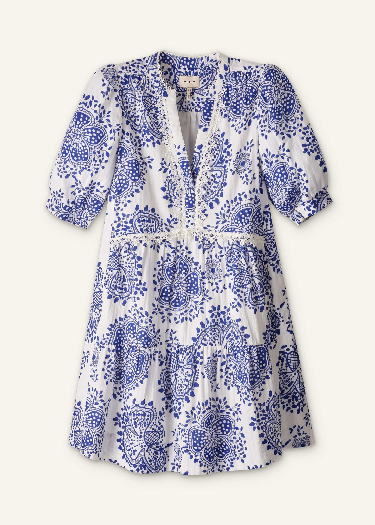 White Cheesecloth Short Swing Dress | ME+EM Clothing