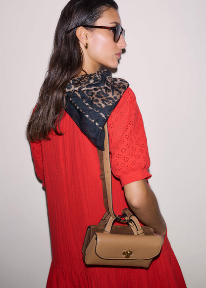 Red Embroidered Cheesecloth Short Dress | ME+EM Clothing
