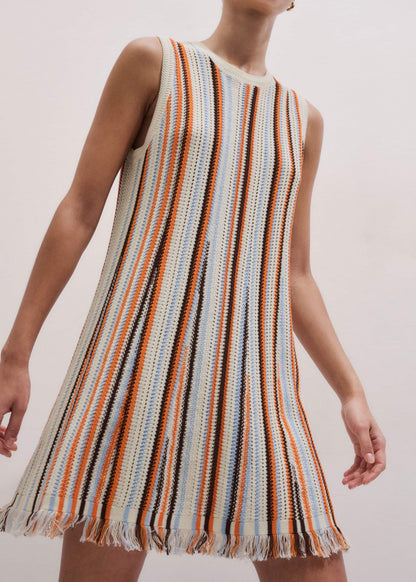 Cream Textured Knit Mini Dress | ME+EM Clothing