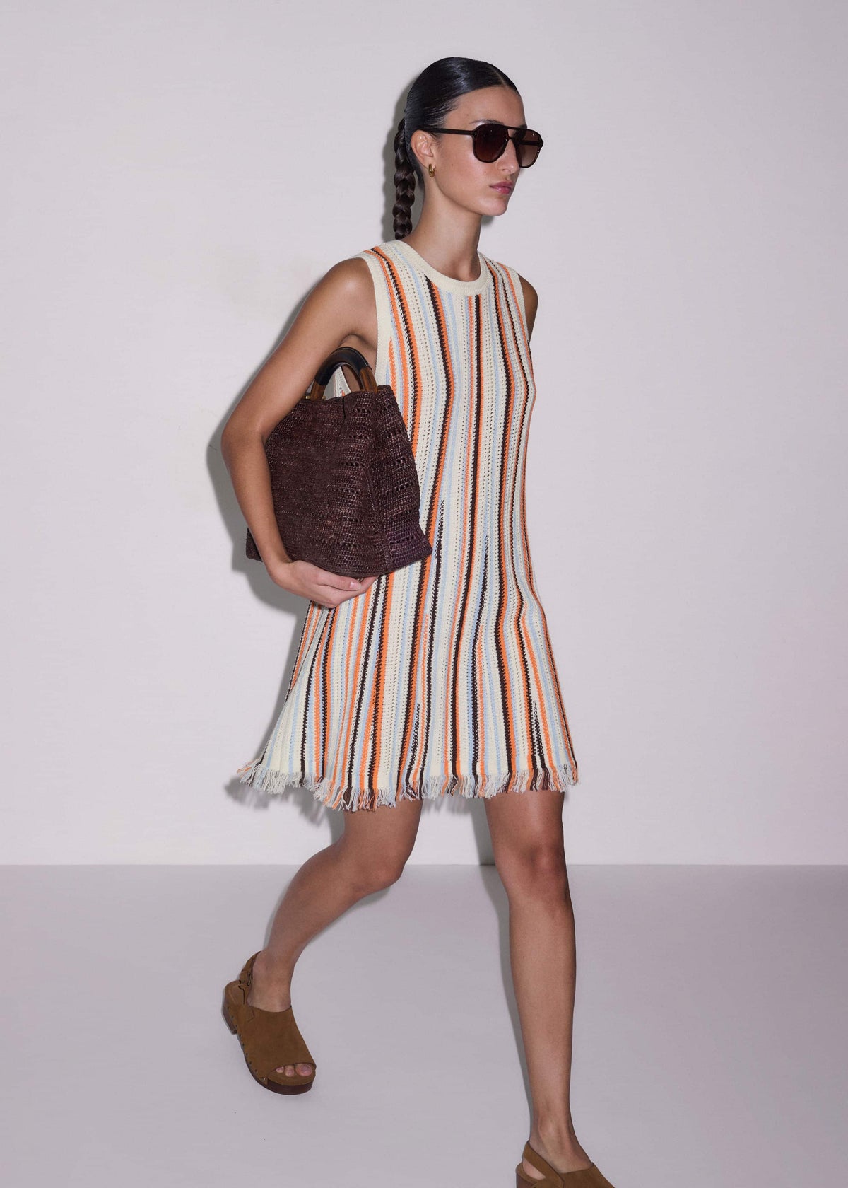 Cream Textured Knit Mini Dress | ME+EM Clothing