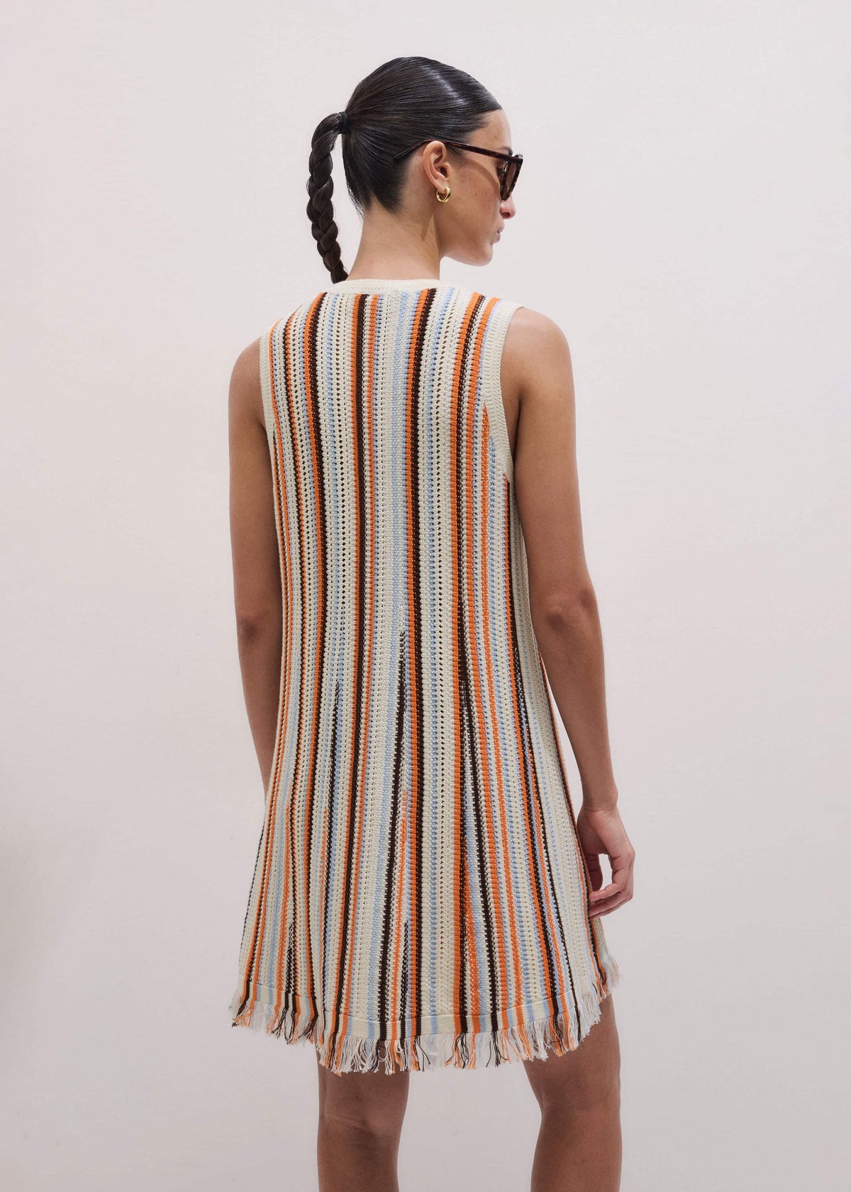 Cream Textured Knit Mini Dress | ME+EM Clothing