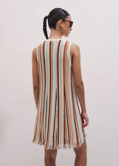 Cream Textured Knit Mini Dress | ME+EM Clothing