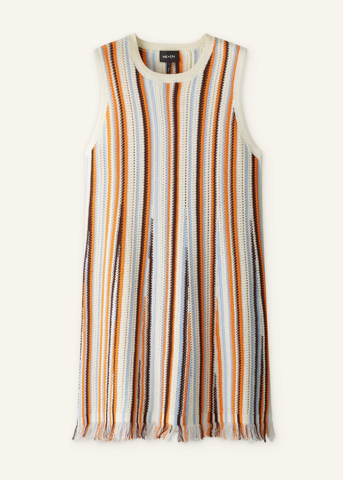 Cream Textured Knit Mini Dress | ME+EM Clothing