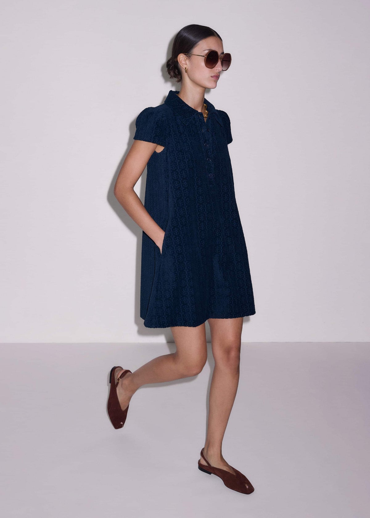 Navy Mini Swing Dress | ME+EM Clothing
