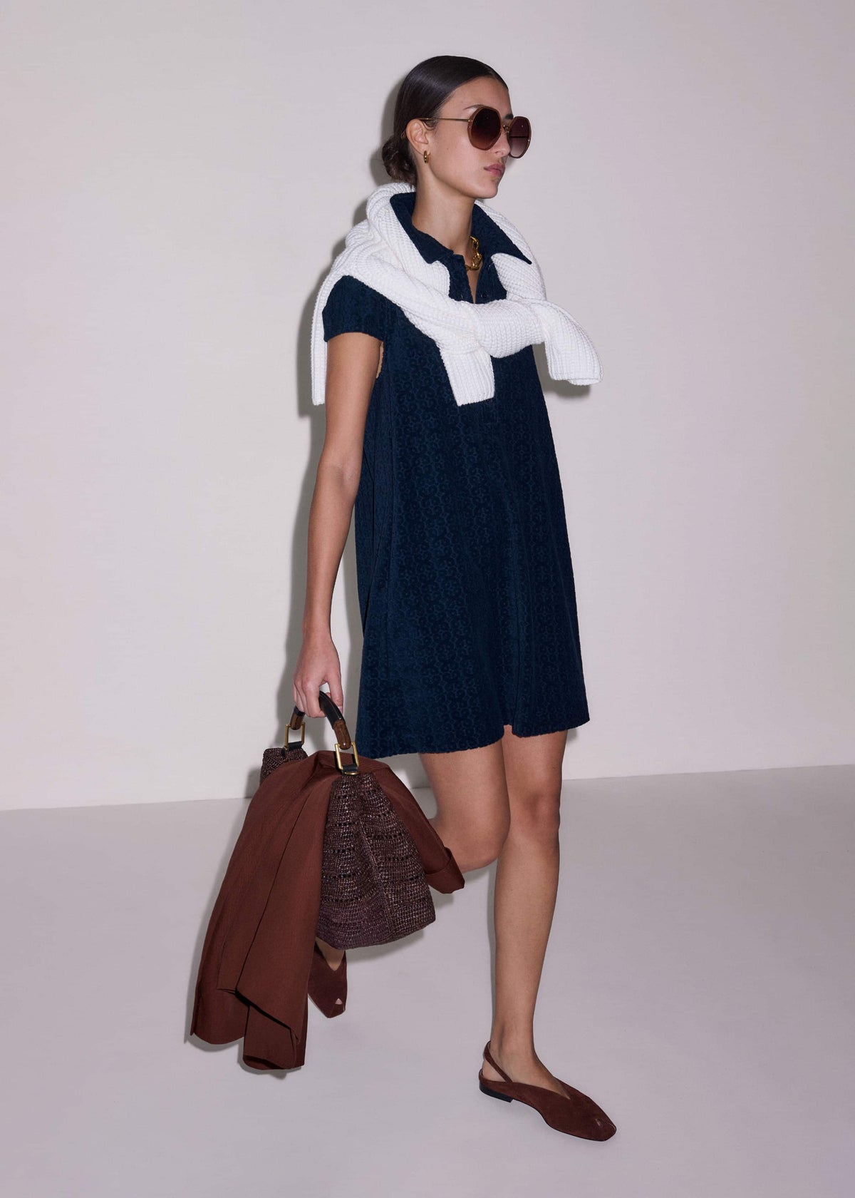 Navy Mini Swing Dress | ME+EM Clothing