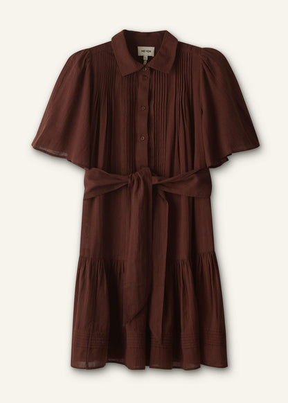 Cinnamon Brown Mini Swing Dress | ME+EM Clothing