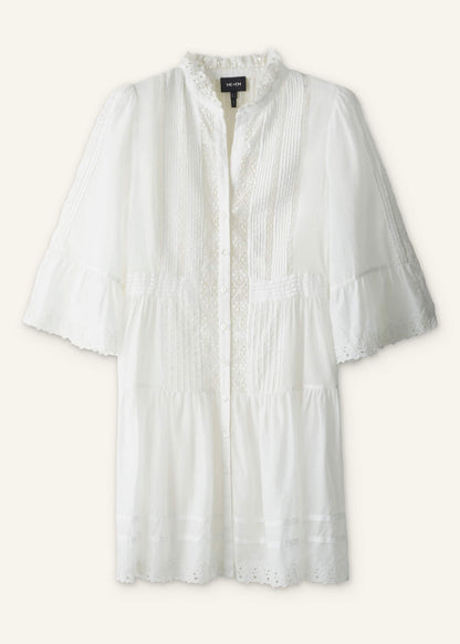 White Lace Trim Short Dress | ME+EM Clothing