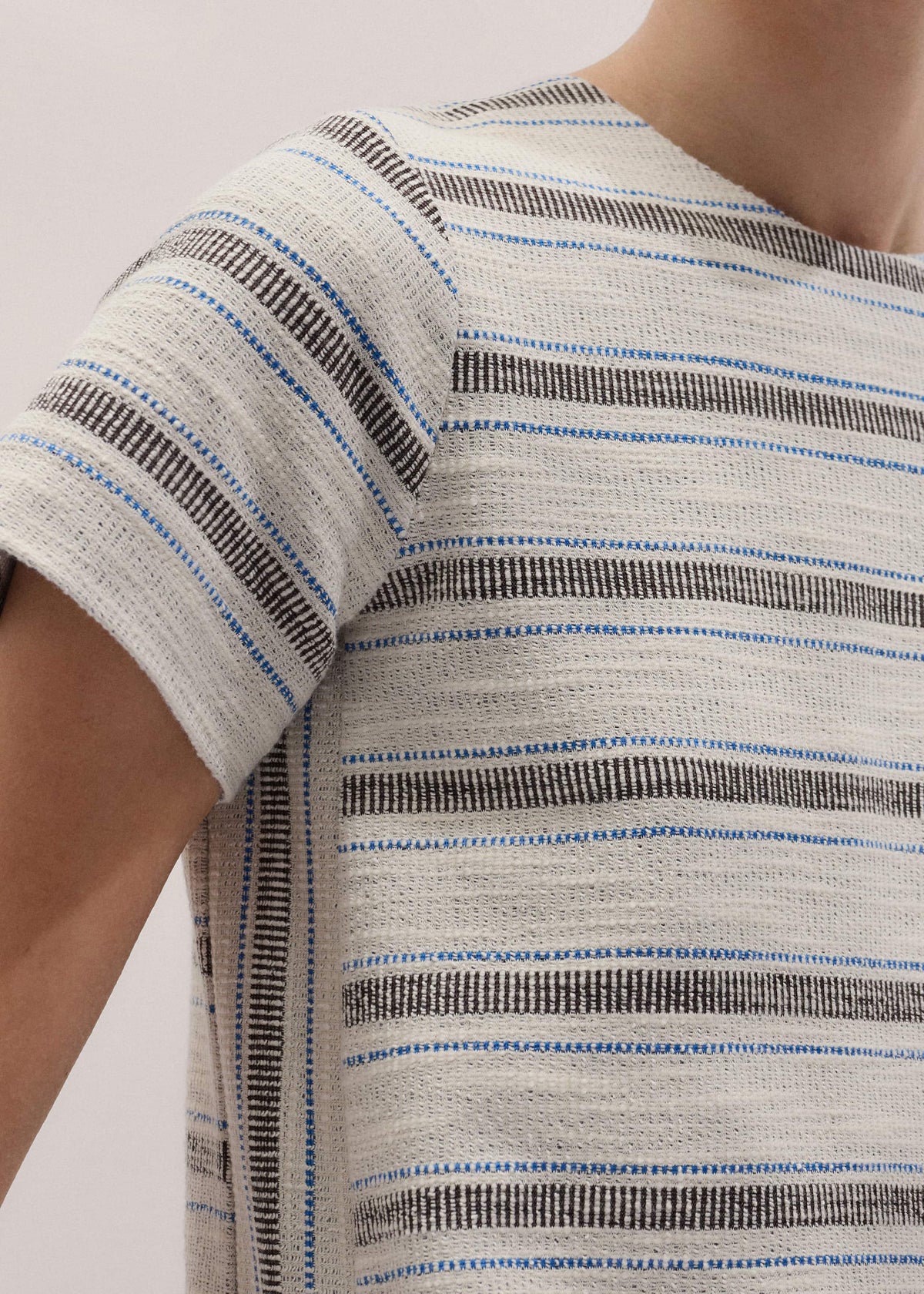 Cream Striped A-Line Mini Dress | ME+EM Clothing