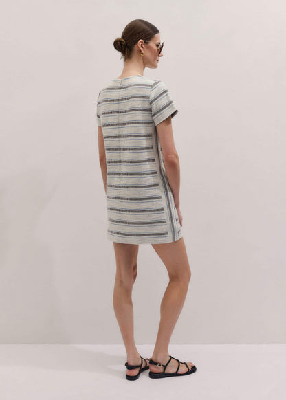 Cream Striped A-Line Mini Dress | ME+EM Clothing