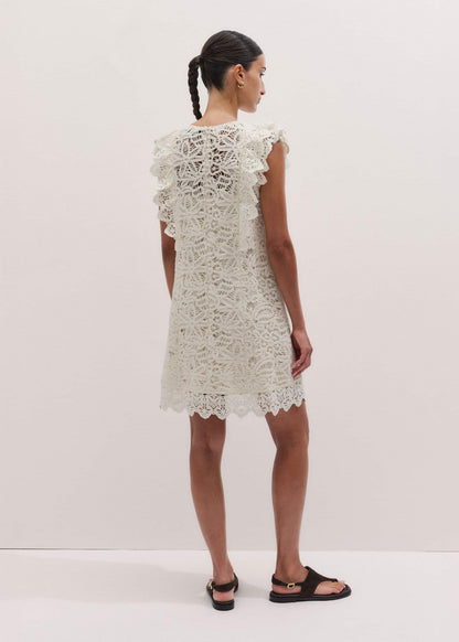 Cream Lace Layer Mini Dress | ME+EM Clothing