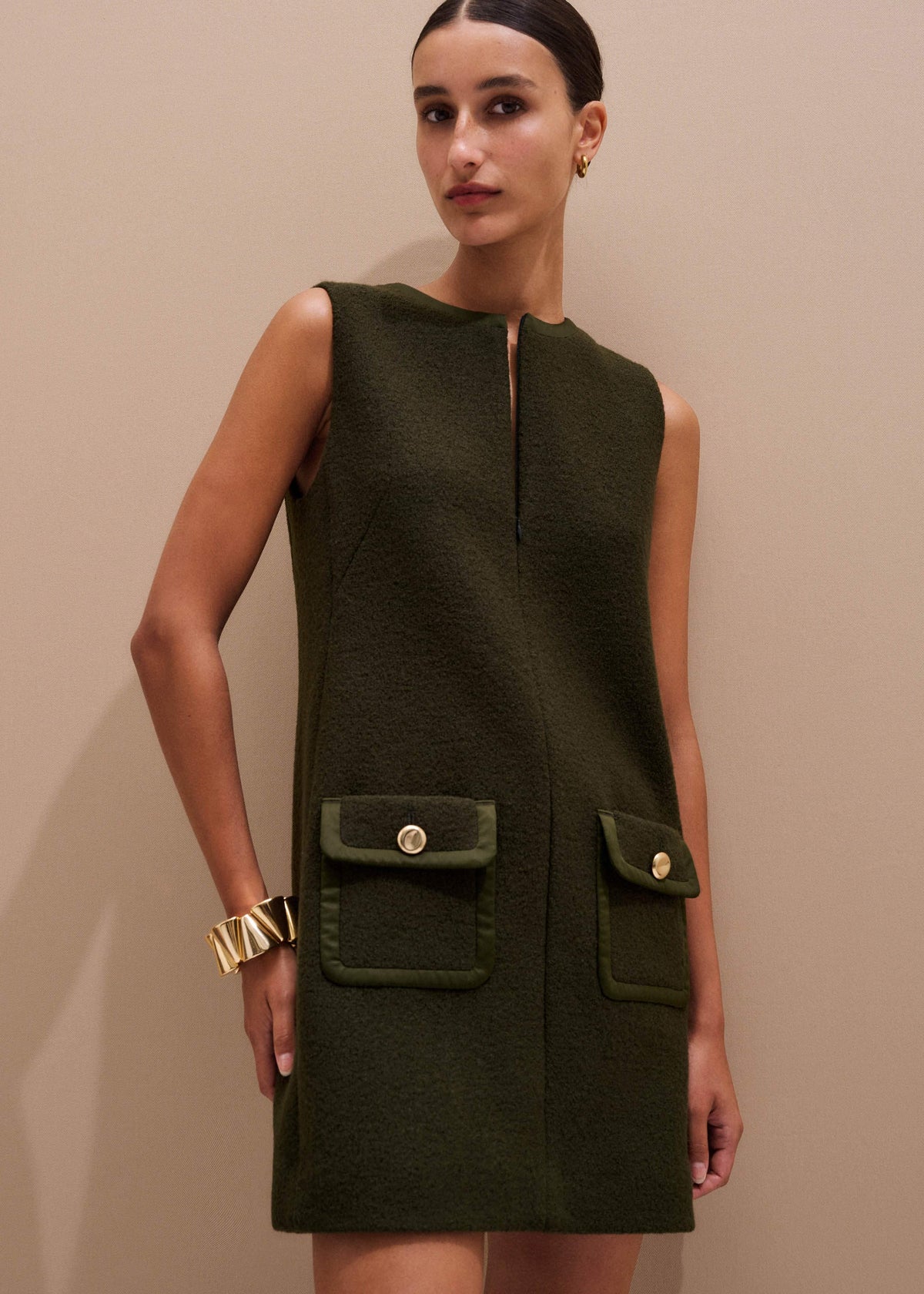Olive Green Shift Mini Dress | ME+EM Clothing
