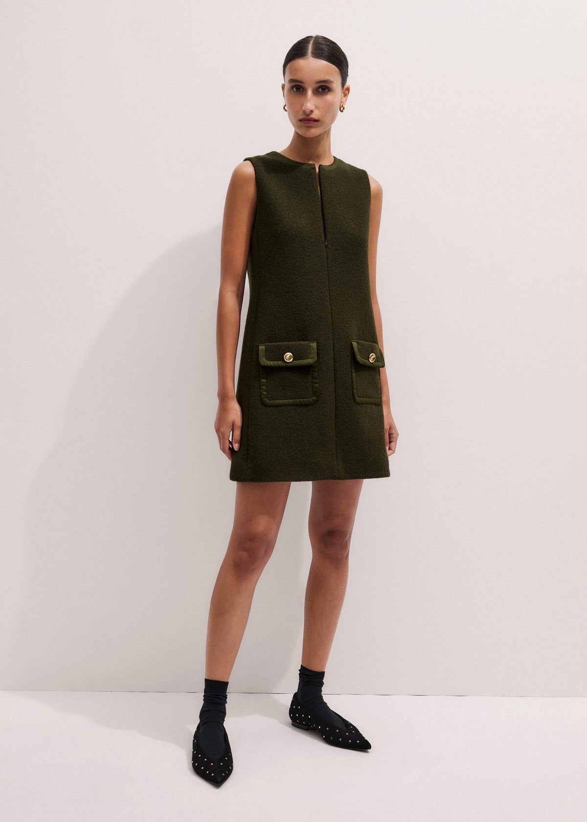 Olive Green Shift Mini Dress | ME+EM Clothing