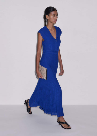 Blue Pointelle Maxi Dress | ME+EM Clothing