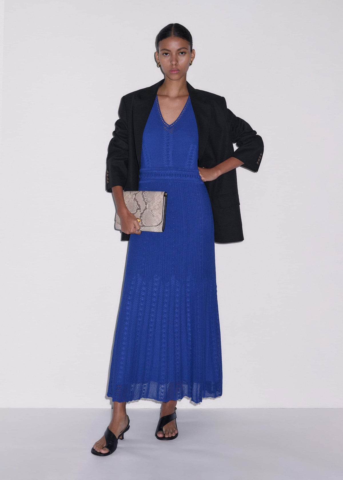 Blue Pointelle Maxi Dress | ME+EM Clothing