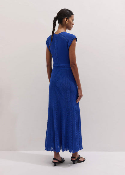 Blue Pointelle Maxi Dress | ME+EM Clothing