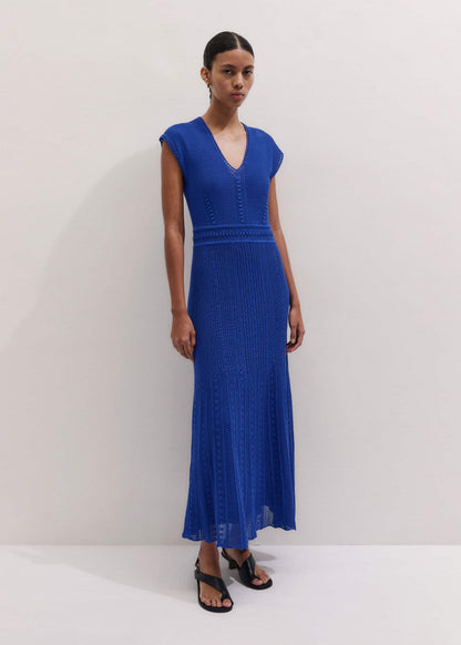 Blue Pointelle Maxi Dress | ME+EM Clothing