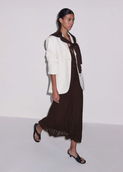 Brown Pointelle Maxi Dress | ME+EM Clothing