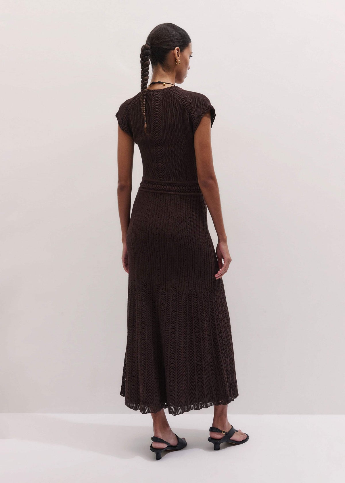 Brown Pointelle Maxi Dress | ME+EM Clothing
