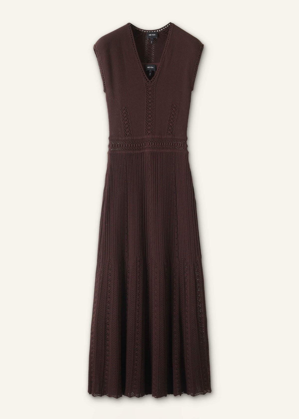 Brown Pointelle Maxi Dress | ME+EM Clothing