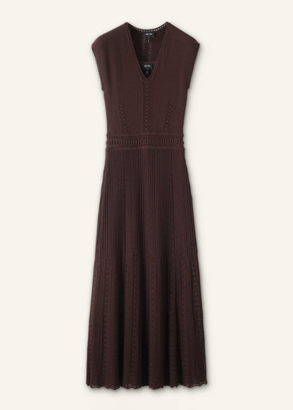 Brown Pointelle Maxi Dress | ME+EM Clothing