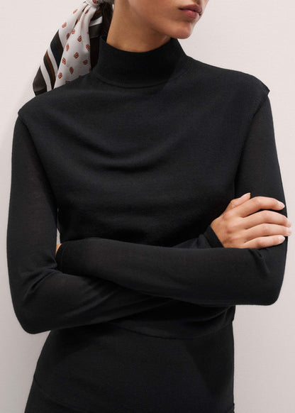 Black High Neck Knit Maxi Dress + Layering Top | ME+EM Clothing