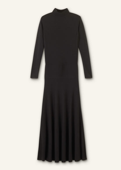 Black High Neck Knit Maxi Dress + Layering Top | ME+EM Clothing