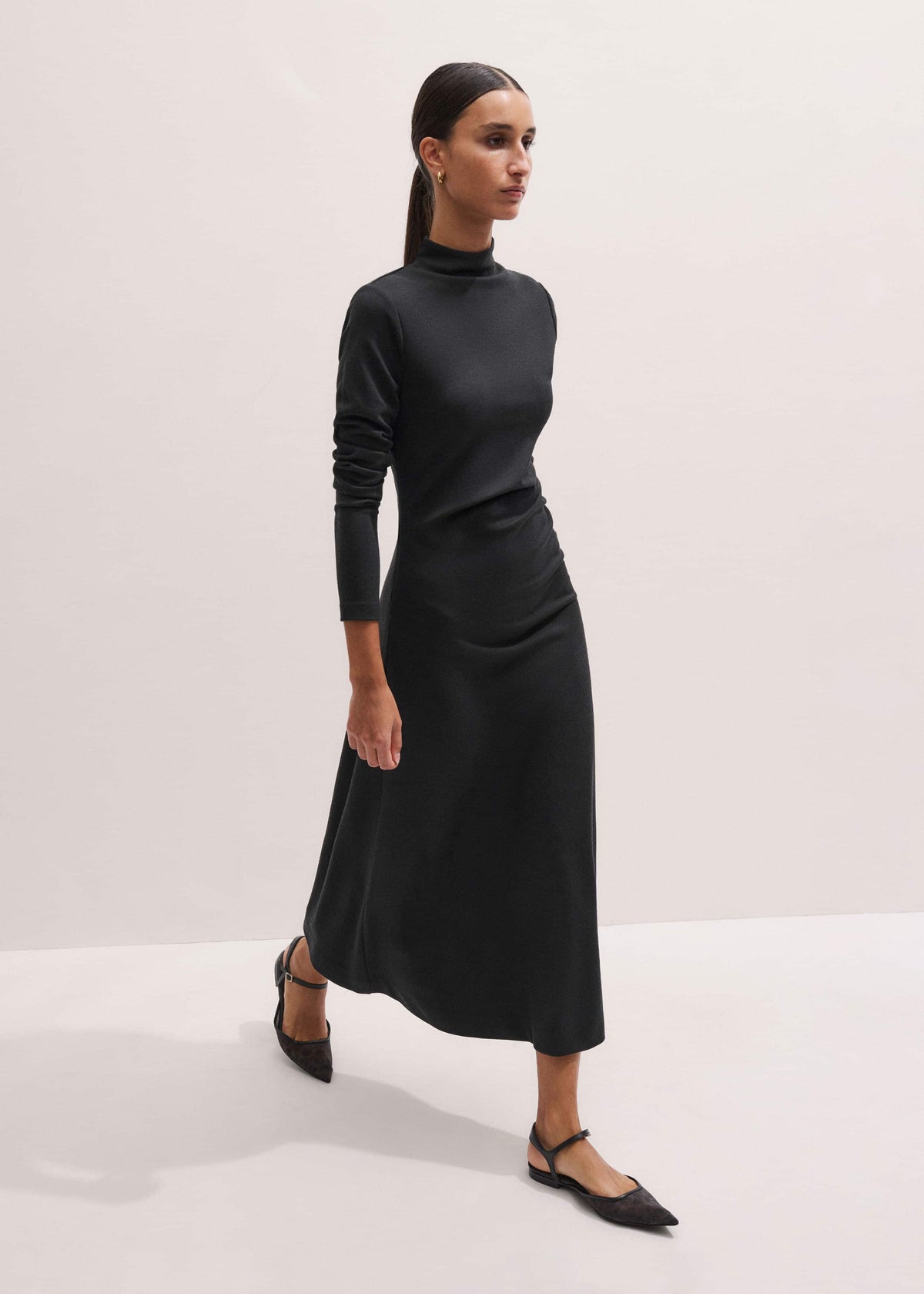 Gray Gathered Maxi Dress | ME+EM Clothing