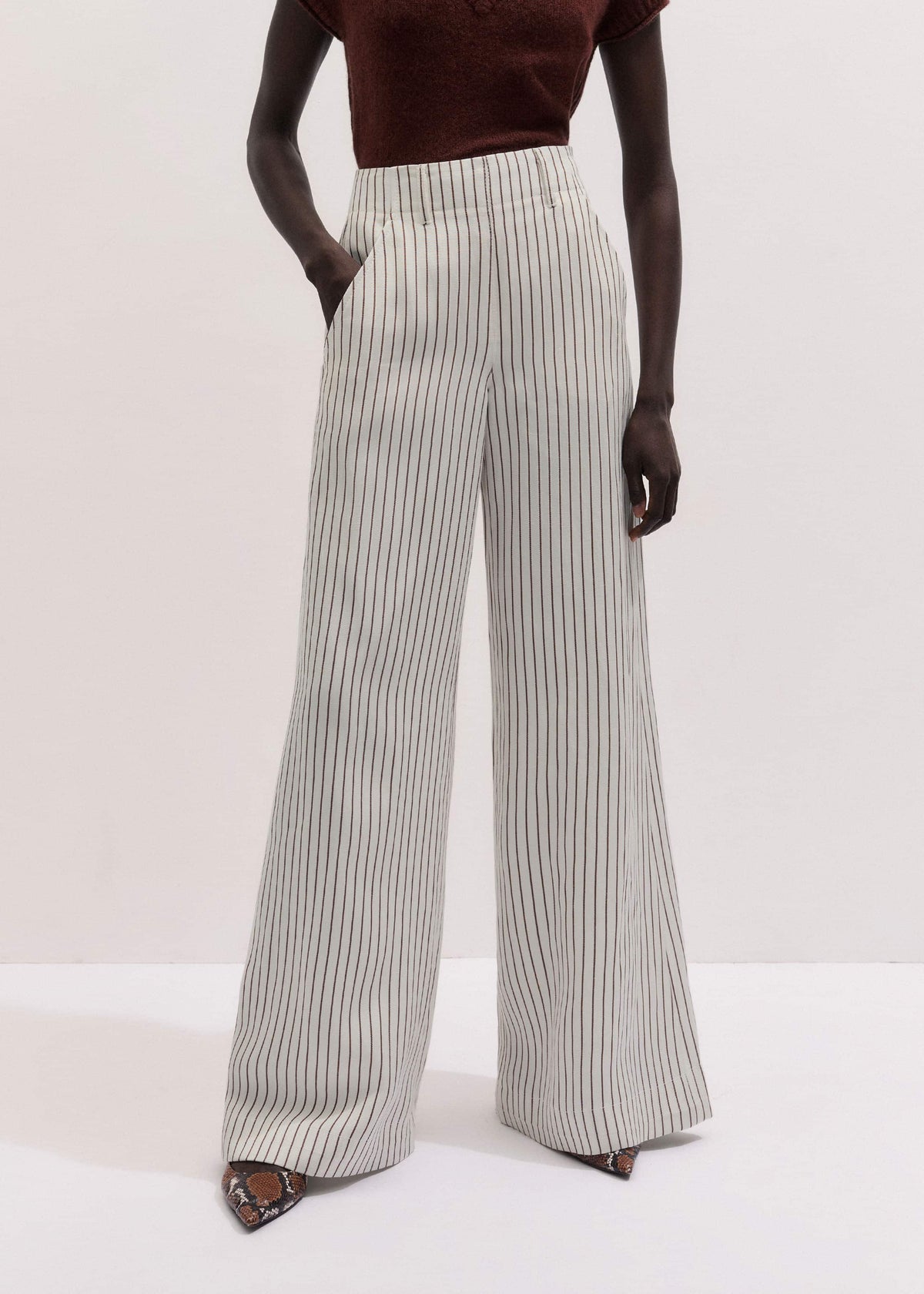 Ivory High Waist Wide Pant | ME+EM Clothing