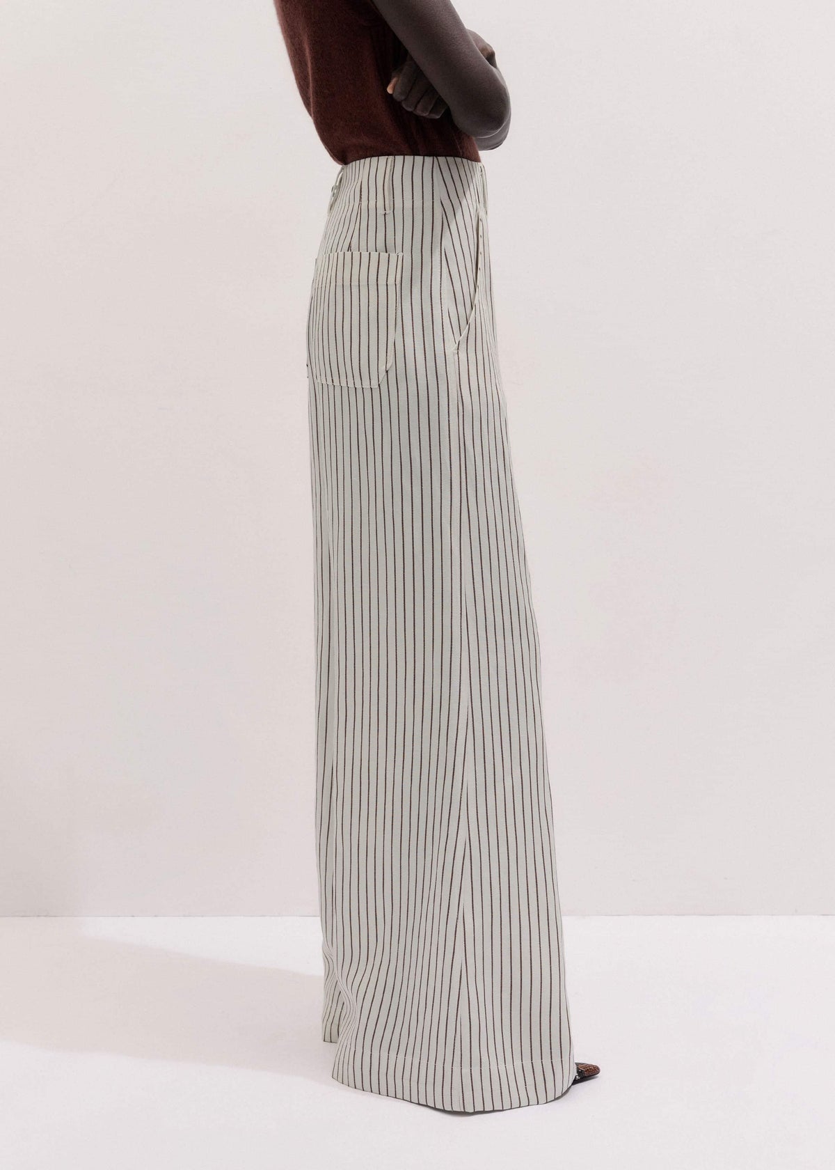 Ivory High Waist Wide Pant | ME+EM Clothing