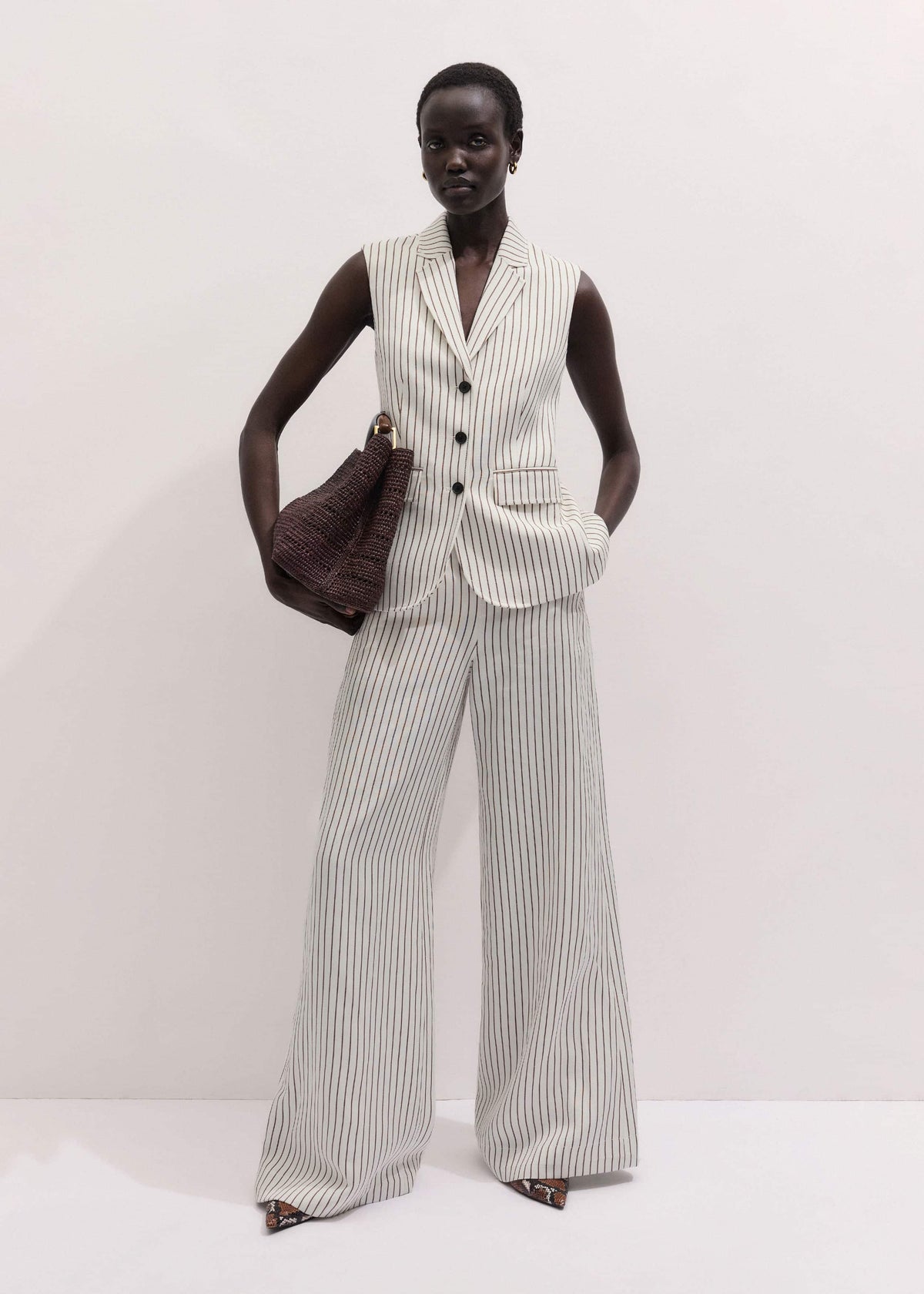 Ivory High Waist Wide Pant | ME+EM Clothing