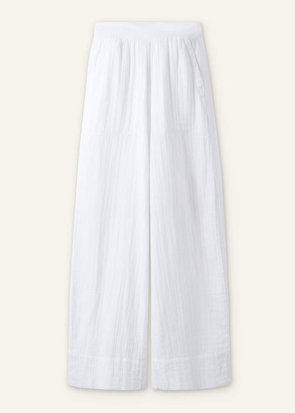 White Cheesecloth Wide-Leg Pant | ME+EM Clothing