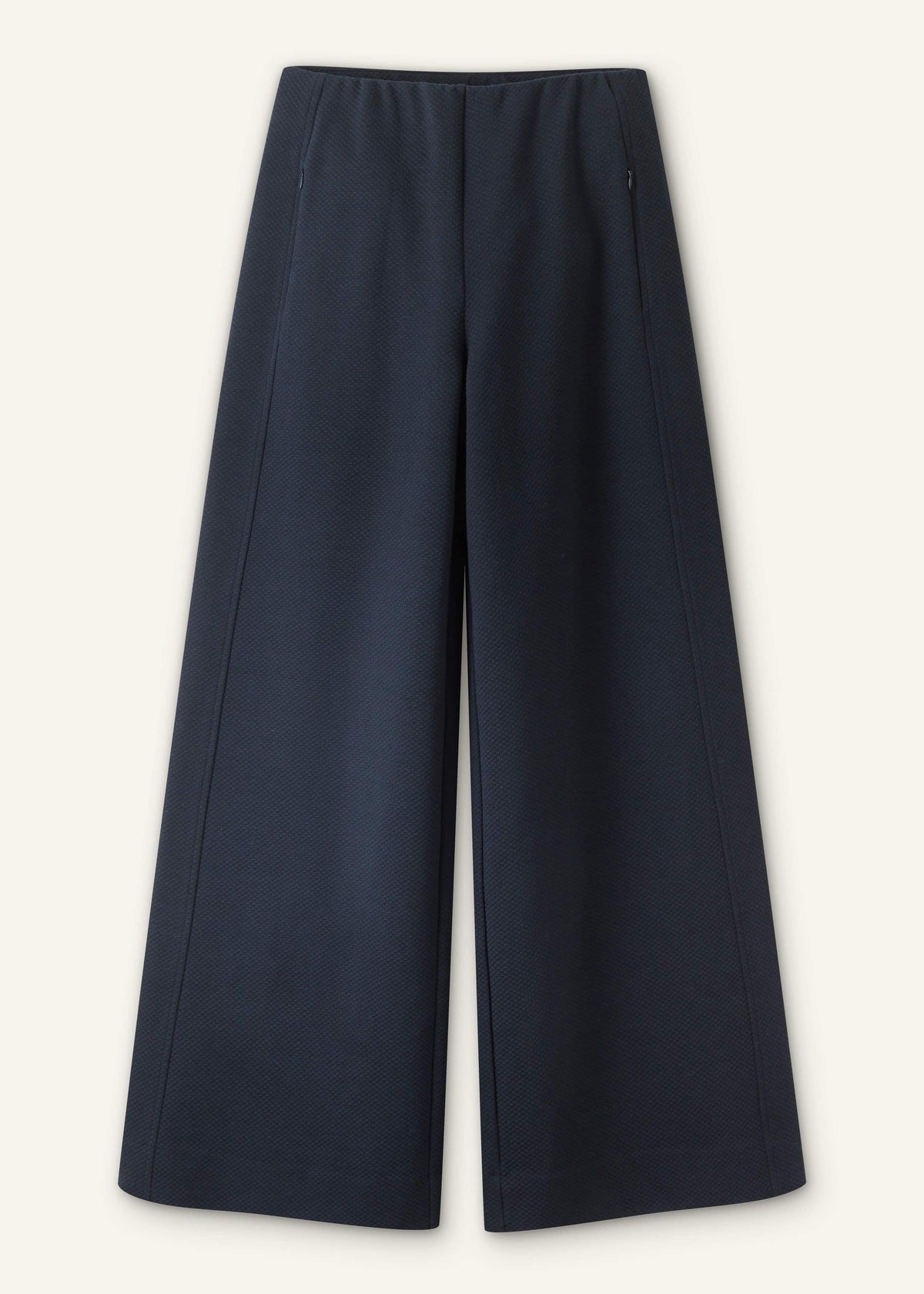 Navy Cable Jacquard Wide-Leg Pant | ME+EM Clothing