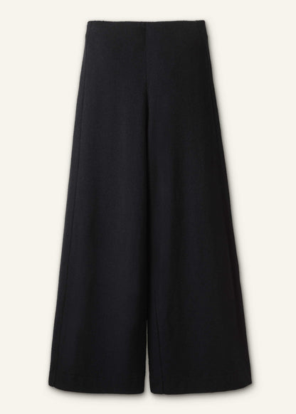 Black Textured Wide-Leg Palazzo Pant | ME+EM Clothing