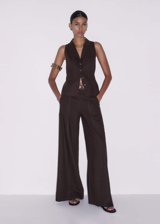 Brown Wide-Leg Pant | ME+EM Clothing